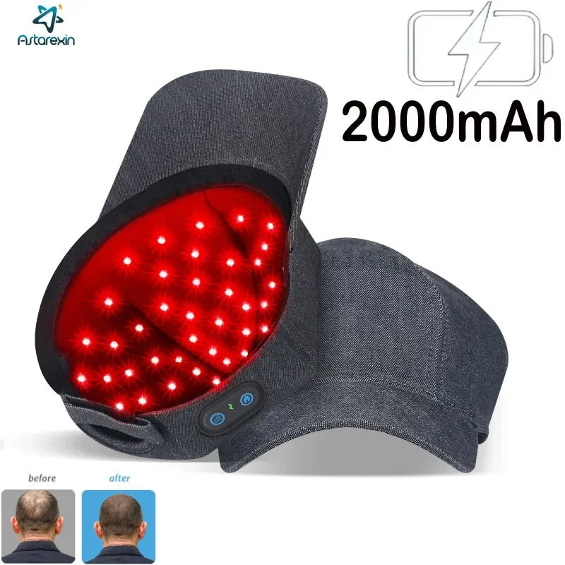 Revolutionary Rechargeable Hair Growth Cap with LED Light Therapy - Combat Hair Loss, Reduce Stress, and Relax Your Scalp!